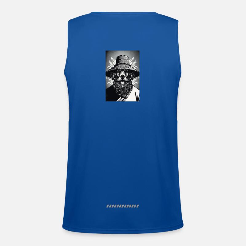 Der wachsame Hund Funktionelles Kontrast-Tank Top für Männer 