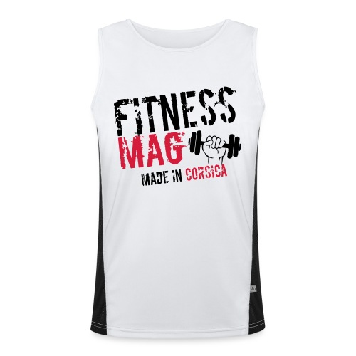Fitness Mag made in corsica 100% Polyester - Débardeur respirant contrasté Homme 