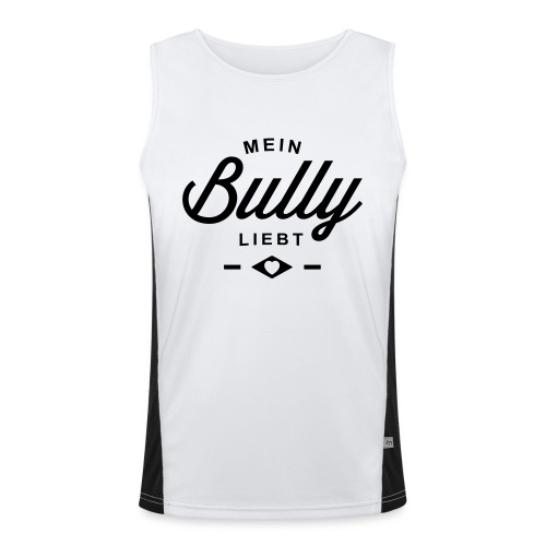 Bully liebt [Wunschtext] - Funktionelles Kontrast-Tank Top für Männer 