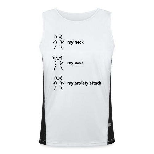 neck back anxiety attack - Men's Functional Contrast Tank Top 