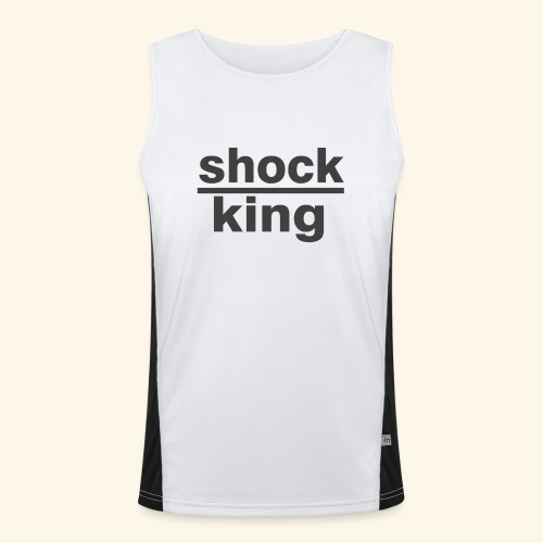 shock king funny - Canotta sportiva da uomo in contrasto cromatico 