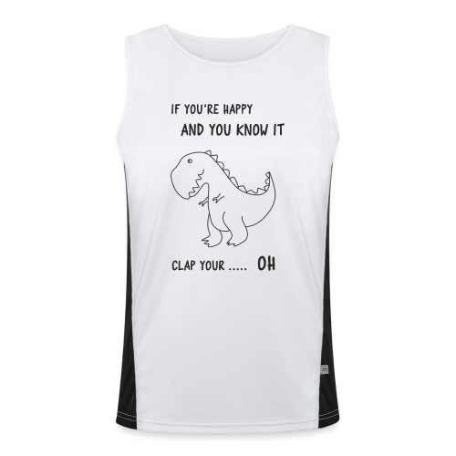 If you happy and you know it clap your OH - Funktionelles Kontrast-Tank Top für Männer 