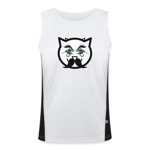 Hipster cat Boy by Tshirtchicetchoc - Camiseta funcional de tirantes en contraste para hombre 