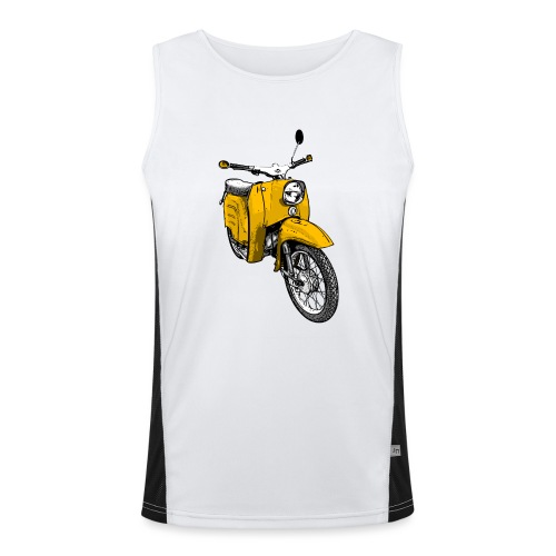 Schwalbenfahrer Shirt, gelbe Schwalbe - Funktionelles Kontrast-Tank Top für Männer 