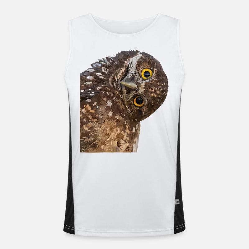 Eule Funktionelles Kontrast-Tank Top für Männer 