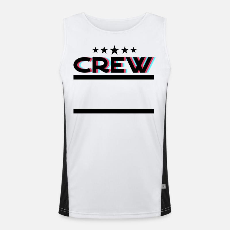 Crew Team Frame - Men's Functional Contrast Tank Top  - white/black