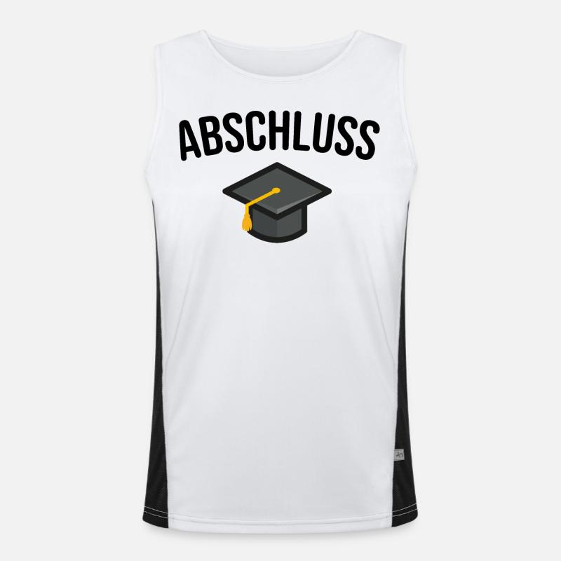 Abschluss Studium Abitur Funktionelles Kontrast-Tank Top für Männer 