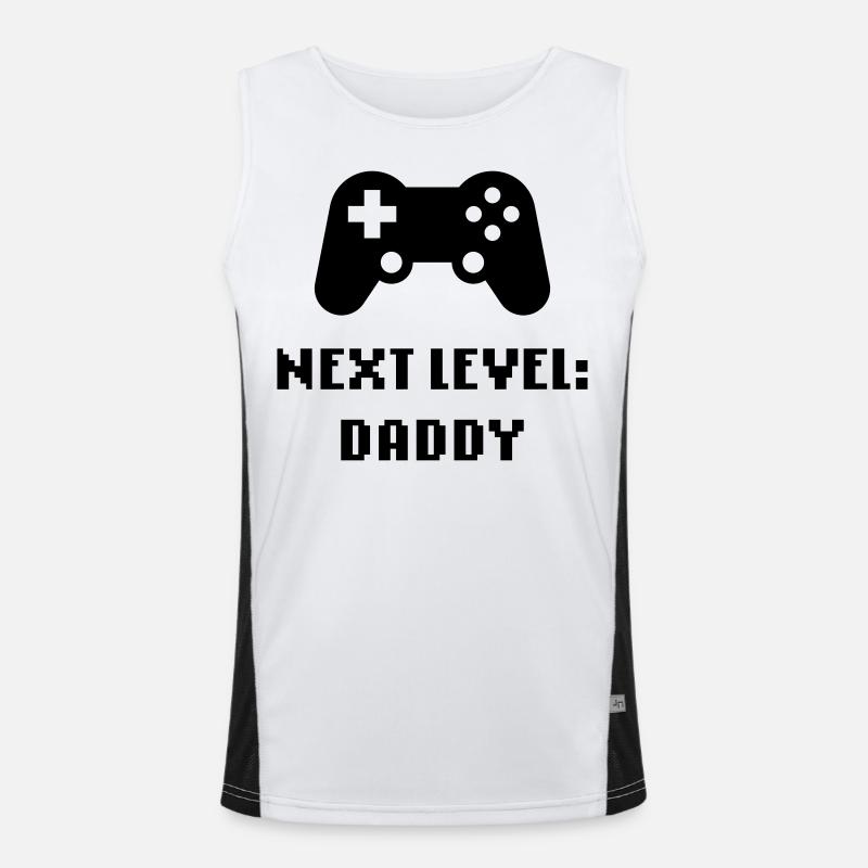 Next Level: Daddy (Papa / Werdender Vater) Funktionelles Kontrast-Tank Top für Männer 