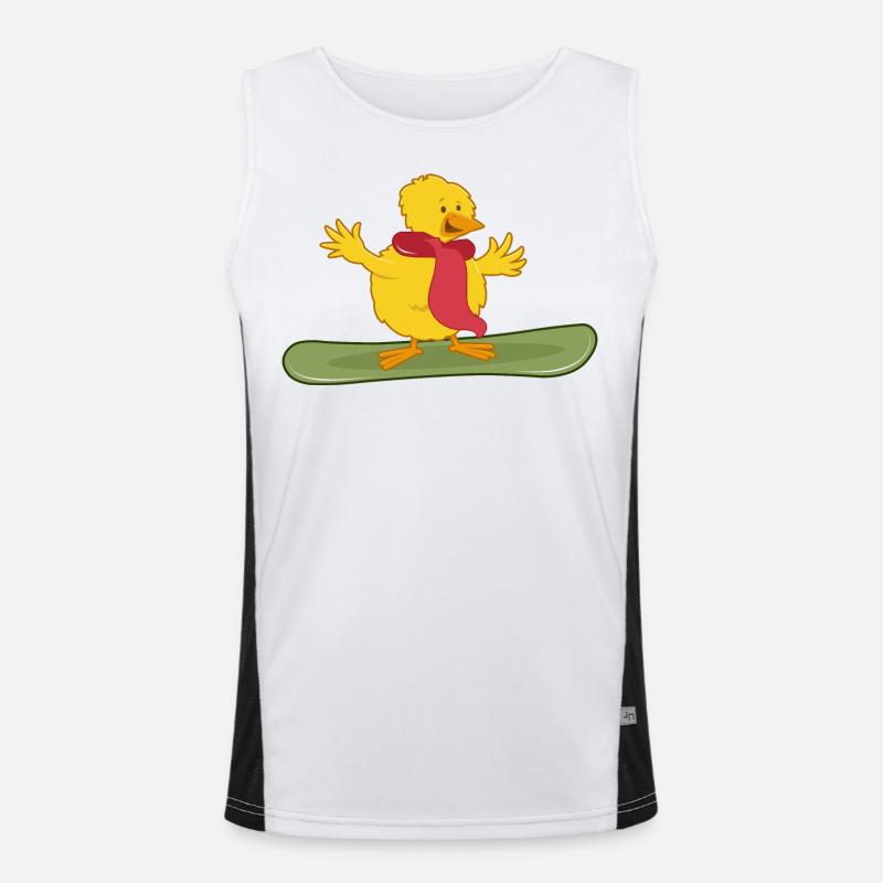 snowboarder "freestyle snowboard chick" Men's Functional Contrast Tank Top 