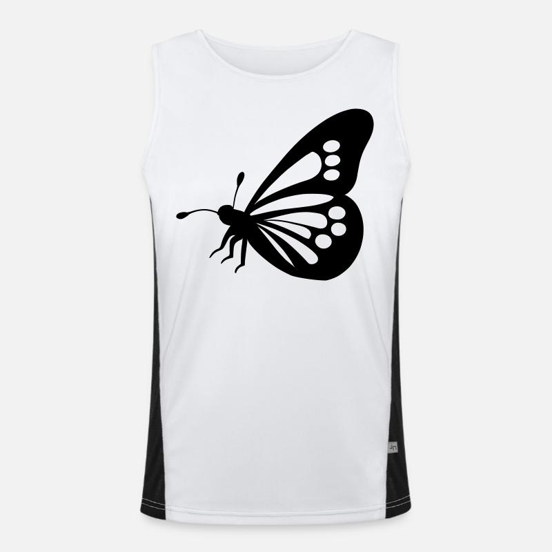 Schmetterling Funktionelles Kontrast-Tank Top für Männer 