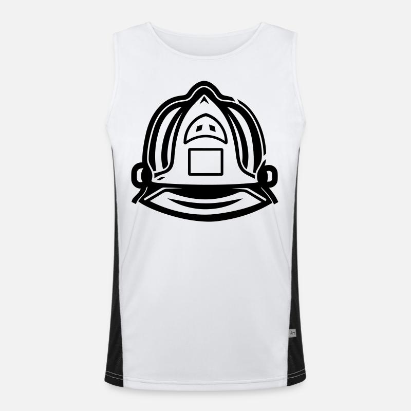 Firefighter's helmet Men's Functional Contrast Tank Top 