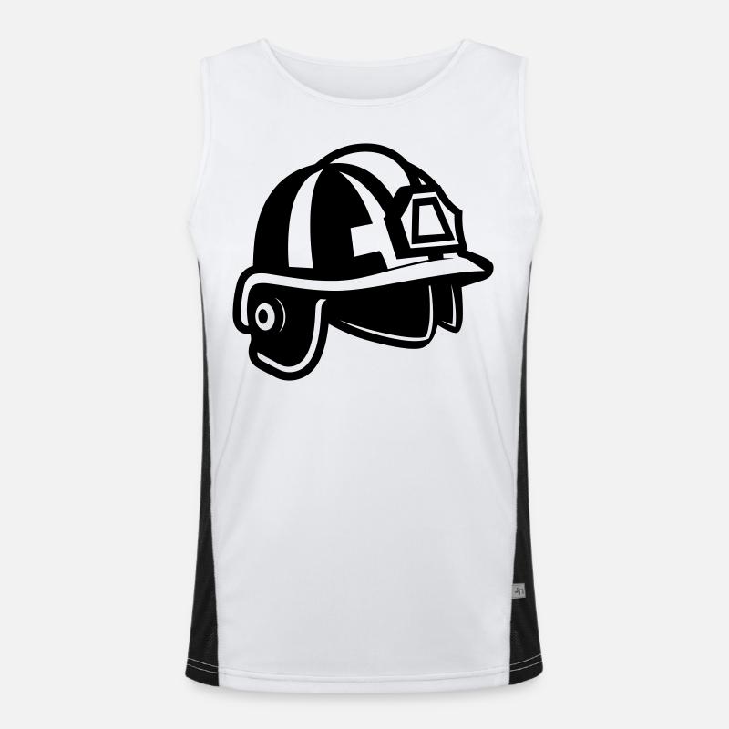 firefighter's helmet Men's Functional Contrast Tank Top 
