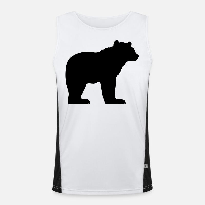 Bär Funktionelles Kontrast-Tank Top für Männer 