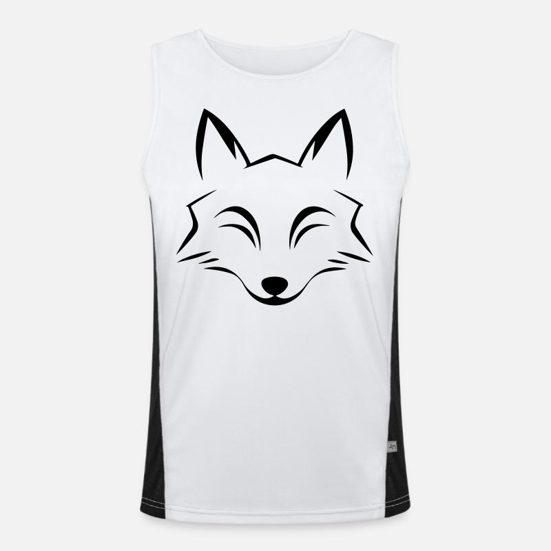 Fuchskopf Funktionelles Kontrast-Tank Top für Männer 