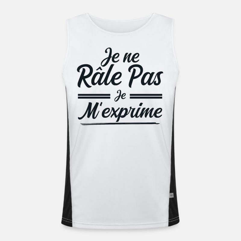 Je Ne Râle Pas, Je M'Exprime Débardeur respirant contrasté Homme 