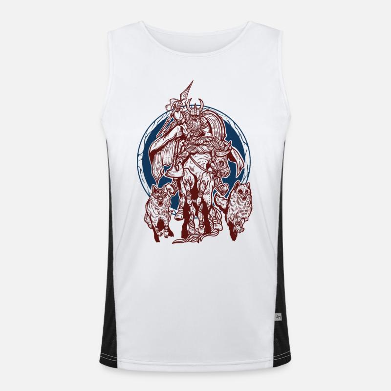 Viking Odin avec design Sleipnir & Gungnir Débardeur respirant contrasté Homme 