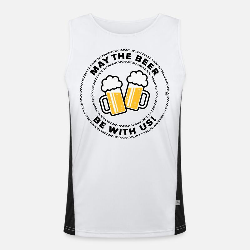 May The Beer Be With Us! (Spruch / 3C / POS) Funktionelles Kontrast-Tank Top für Männer 
