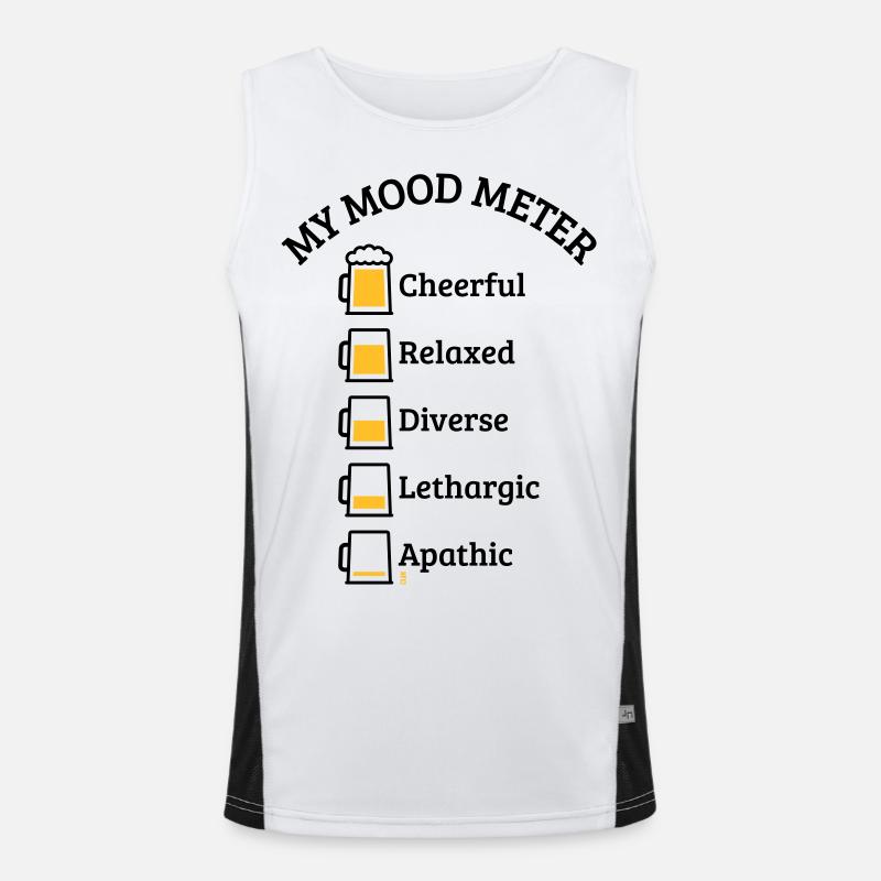 My Mood Meter (Bier / Biertrinker / V3 / POS) Funktionelles Kontrast-Tank Top für Männer 
