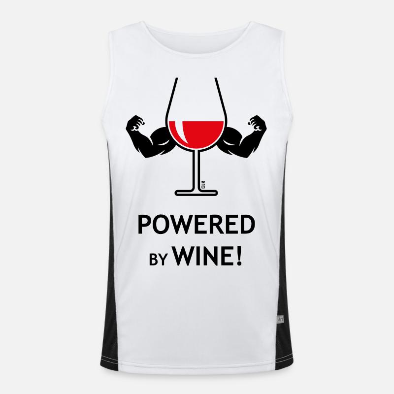 Propulsé par le vin ! (Vin / Vin rouge / Ouvert / 2C) Débardeur respirant contrasté Homme 