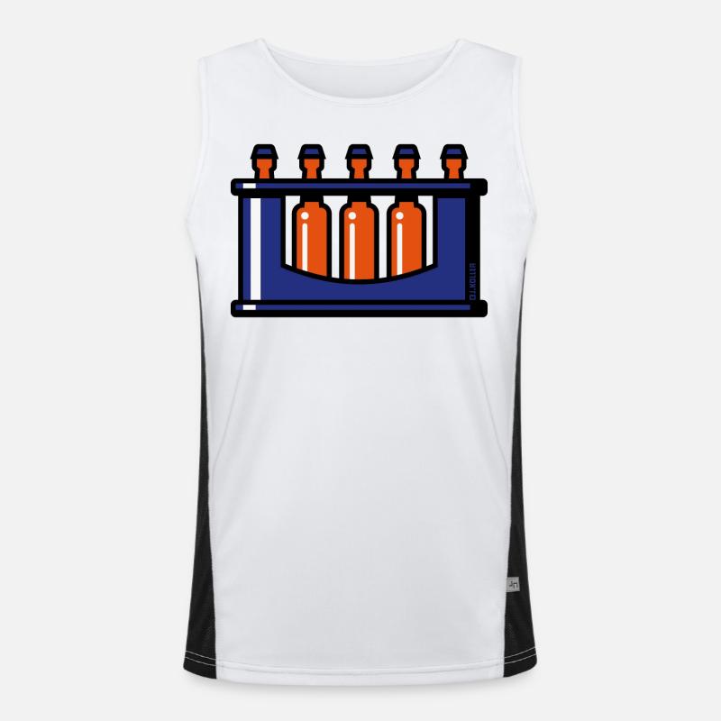 Beer Crate (Pale Ale / Blue) Men's Functional Contrast Tank Top 