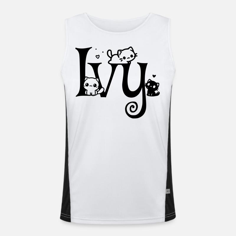Ivy Name First Name Kitten Name Men's Functional Contrast Tank Top 
