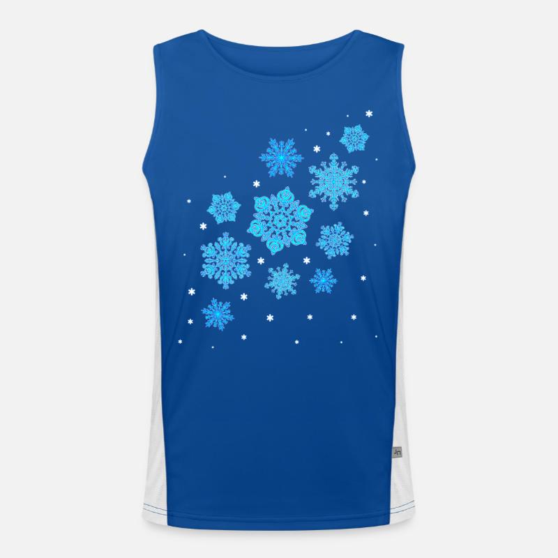 Flocons de neige Mandala Débardeur respirant contrasté Homme 