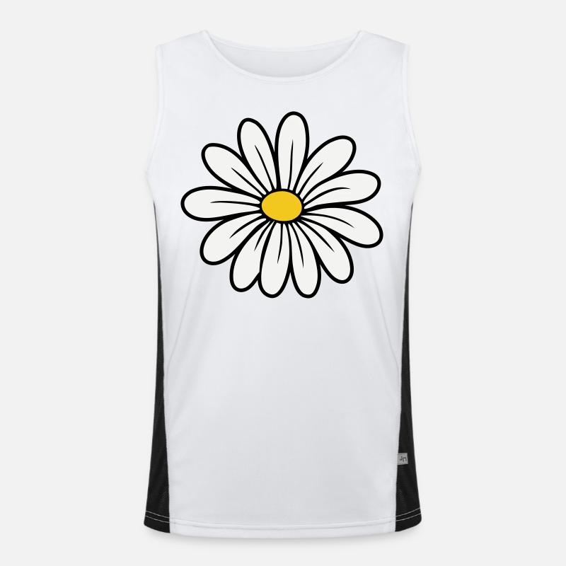 Gänseblümchen Funktionelles Kontrast-Tank Top für Männer 