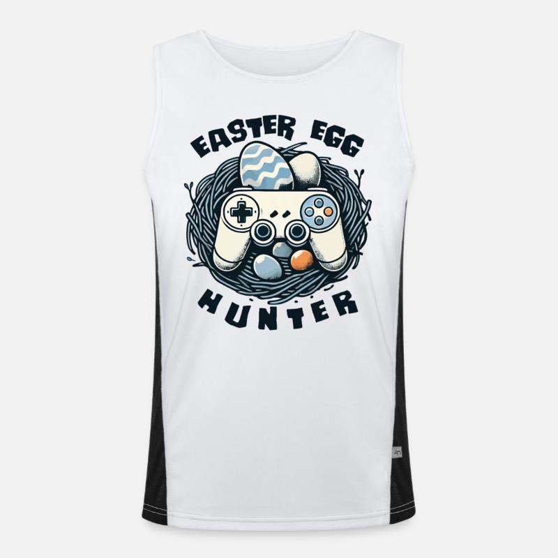 Easter Egg Hunter Gaming Controller Nest Funktionelles Kontrast-Tank Top für Männer 