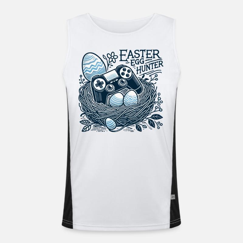 Oster Eierjäger Gaming Controller Nest Funktionelles Kontrast-Tank Top für Männer 
