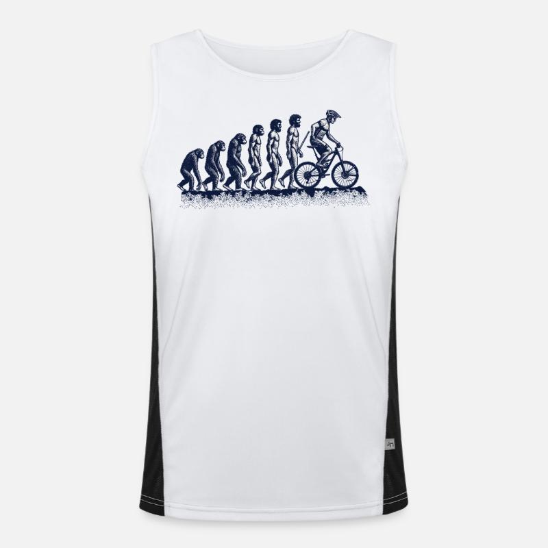 Évolution du singe au cycliste Débardeur respirant contrasté Homme 
