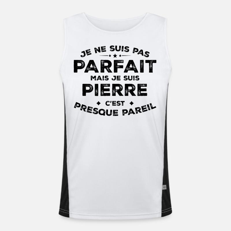 Pierre Ein Vorname, eine Haltung Humor Pierre Funktionelles Kontrast-Tank Top für Männer 