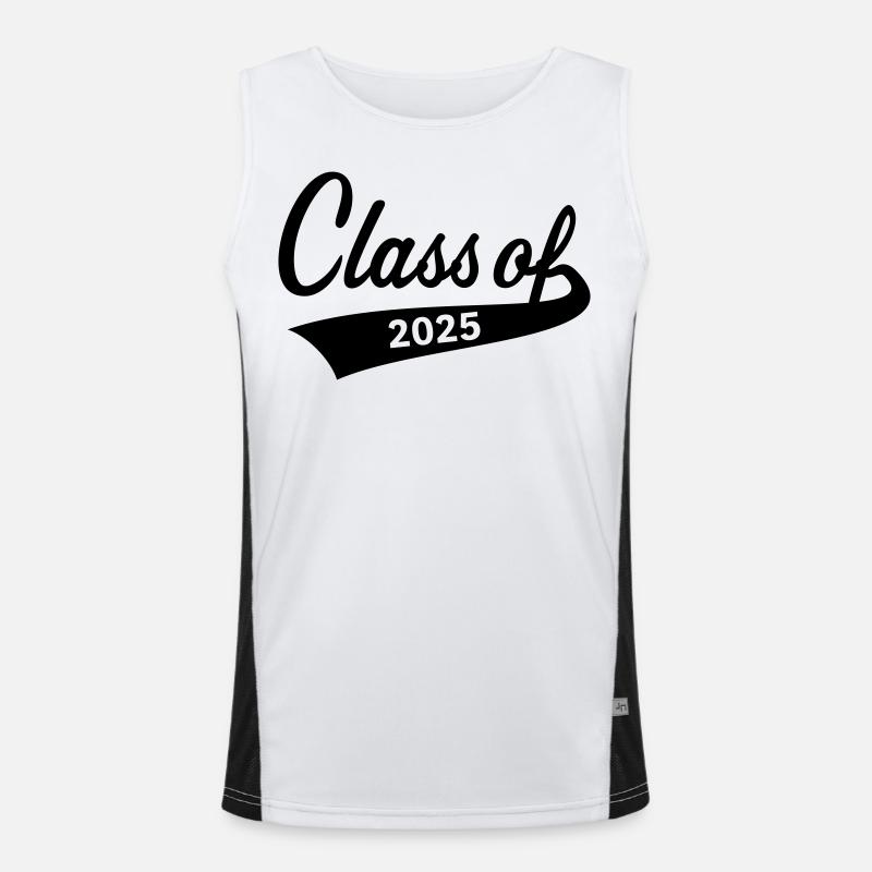 Class Of 2025 (Abschlussklasse Schulabschluss / B) Funktionelles Kontrast-Tank Top für Männer 
