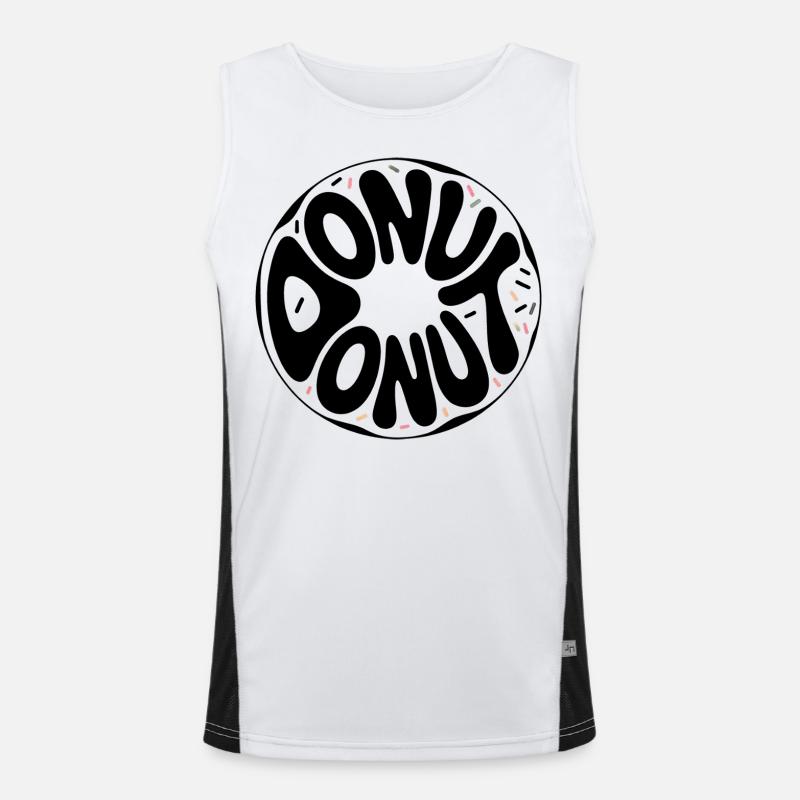 Donut - Cool Donut Logo Men's Functional Contrast Tank Top 