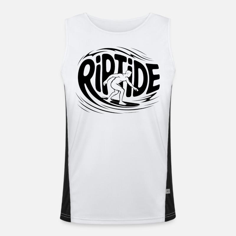 Riptide - Cooles Surfer-Logo Funktionelles Kontrast-Tank Top für Männer 