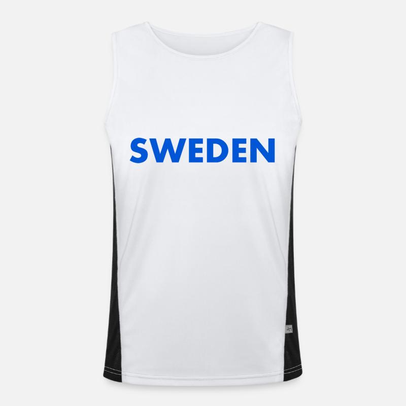 Sweden - Men's Functional Contrast Tank Top - white/black