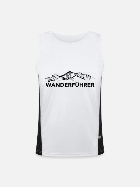 Wanderfuhrer - (2) - Funktionelles Kontrast-Tank Top für Männer  - Weiß/Schwarz - Vorne
