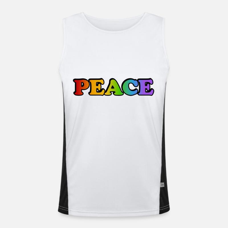 Peace rainbow Men's Functional Contrast Tank Top 