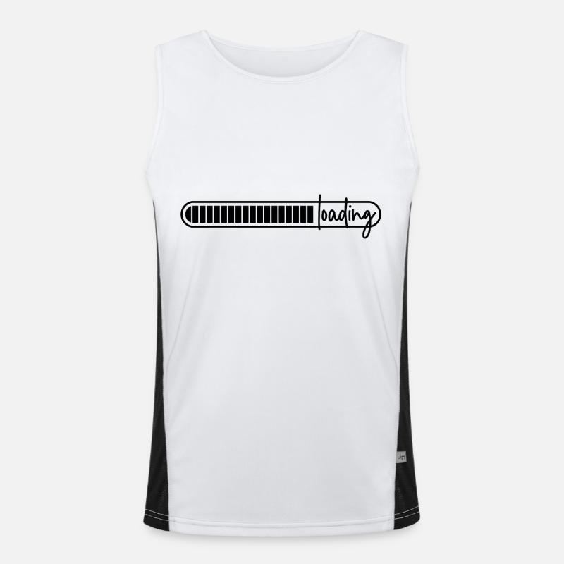 loading bar - loading - loading - Men's Functional Contrast Tank Top  - white/black