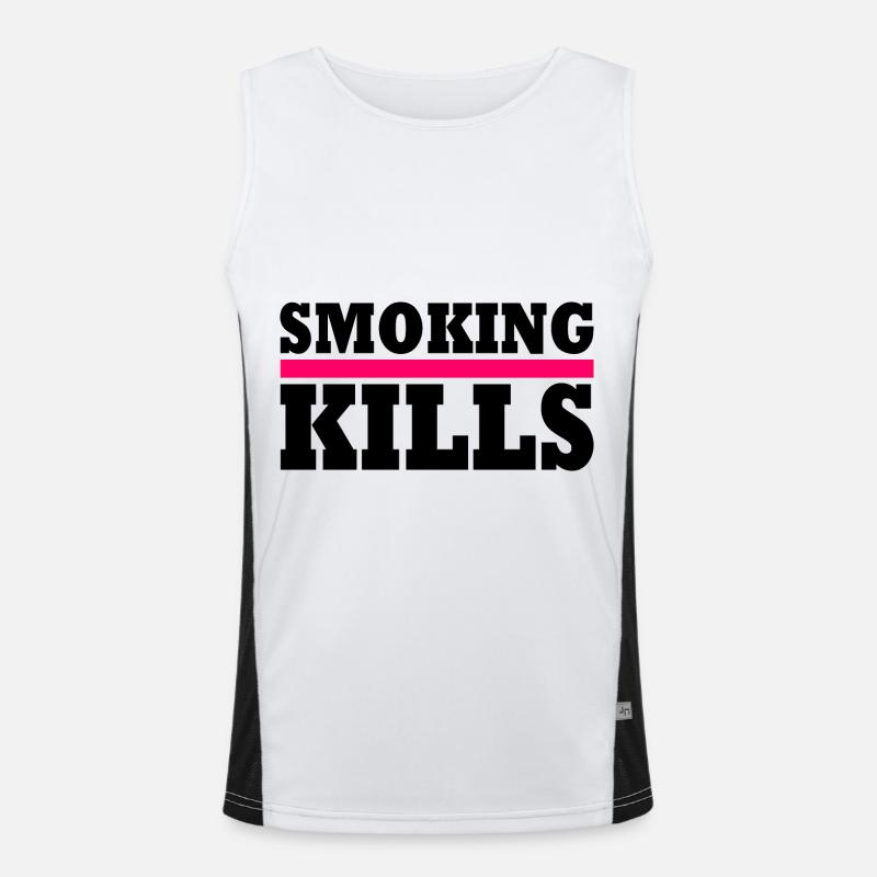 Smoking kills Débardeur respirant contrasté Homme 