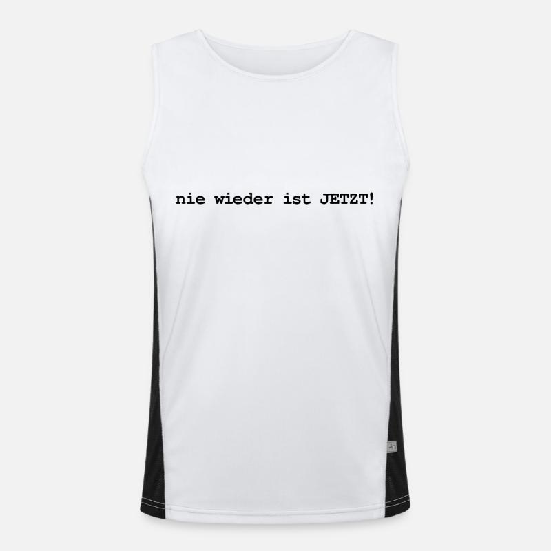 never again is now Men's Functional Contrast Tank Top 
