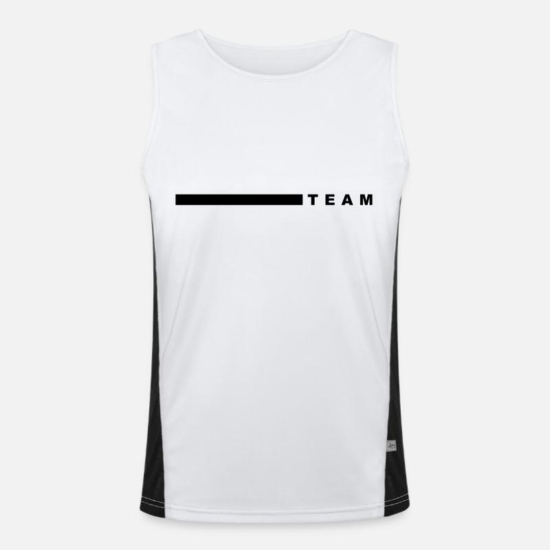 Team rechts vom Balken Funktionelles Kontrast-Tank Top für Männer 