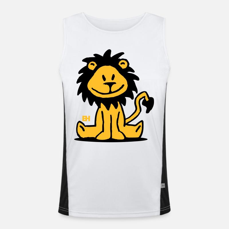 Löwe Funktionelles Kontrast-Tank Top für Männer 