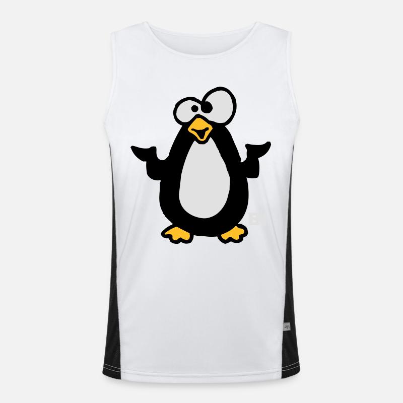 Pinguin Funktionelles Kontrast-Tank Top für Männer 