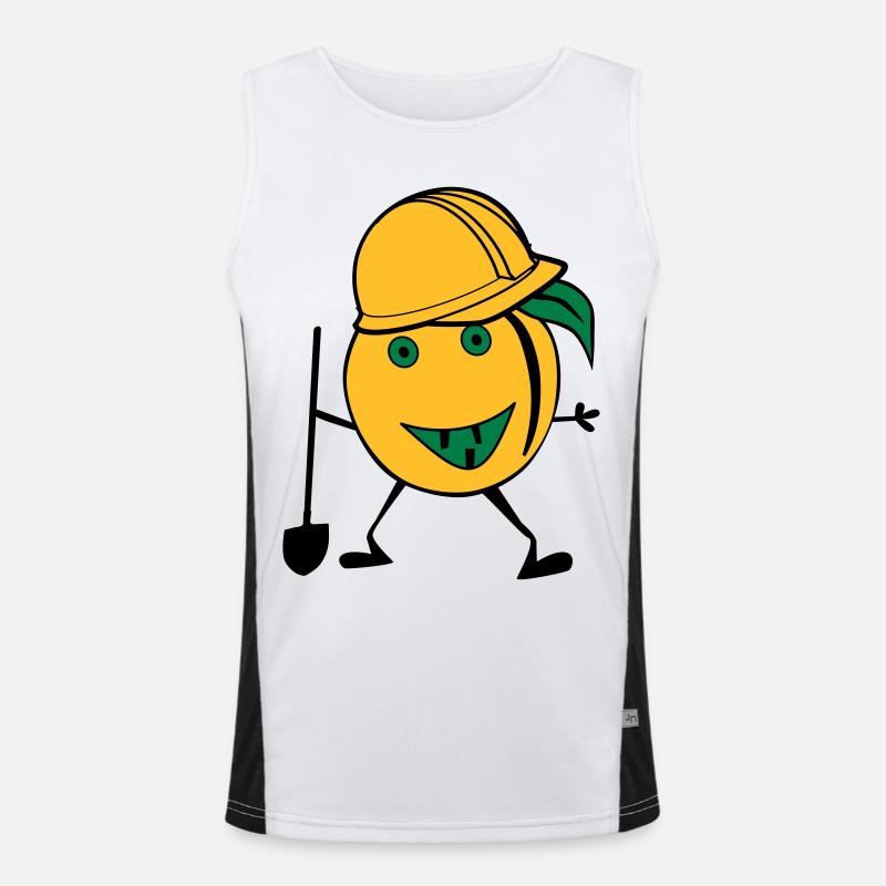 Orangen Bauarbeiter Funktionelles Kontrast-Tank Top für Männer 