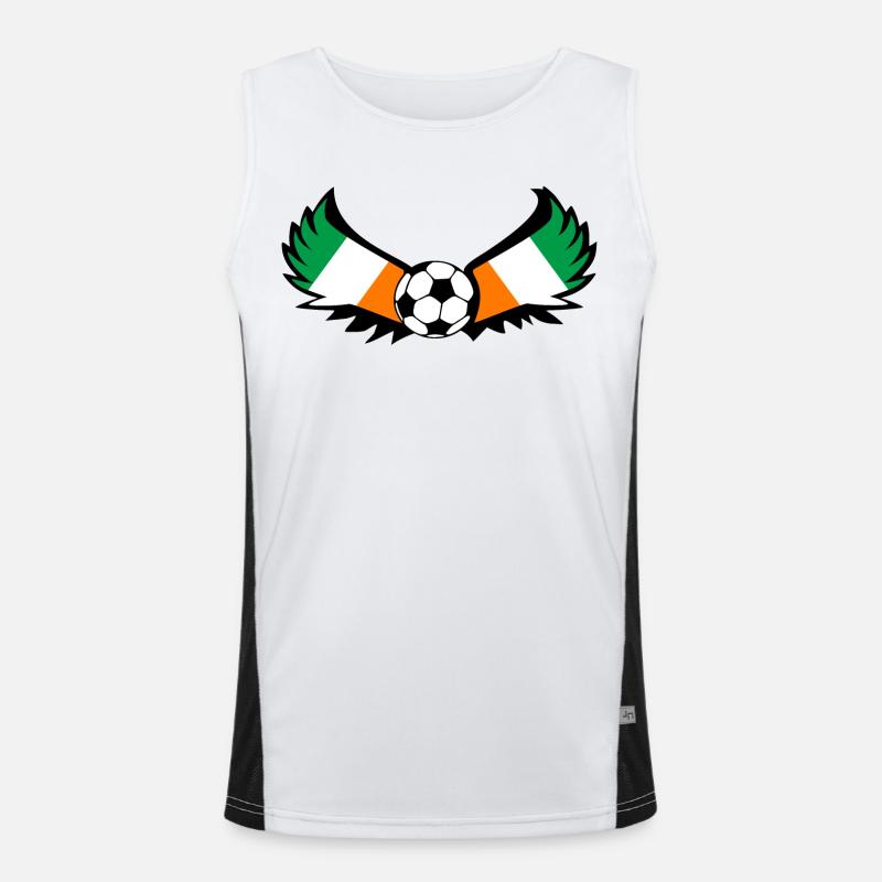 Fussball Irland Funktionelles Kontrast-Tank Top für Männer 