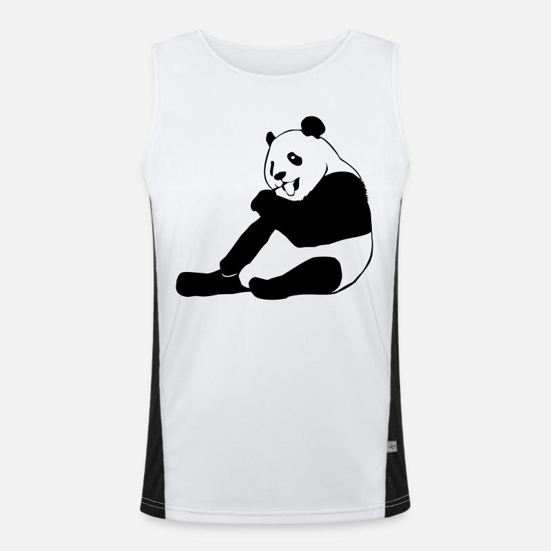 Panda Bear Men's Functional Contrast Tank Top 