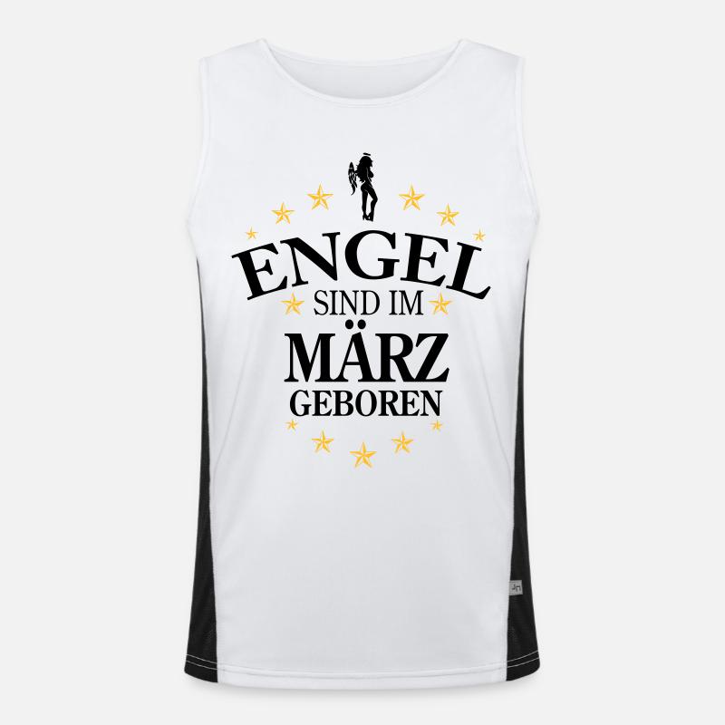 Engel März Funktionelles Kontrast-Tank Top für Männer 