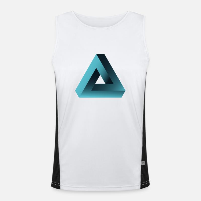 illusion optische Täuschung Pyramide illuminati ne Funktionelles Kontrast-Tank Top für Männer 