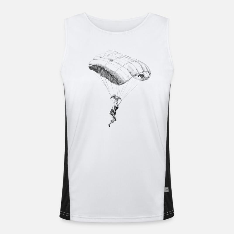 Fallschirmspringer Funktionelles Kontrast-Tank Top für Männer 