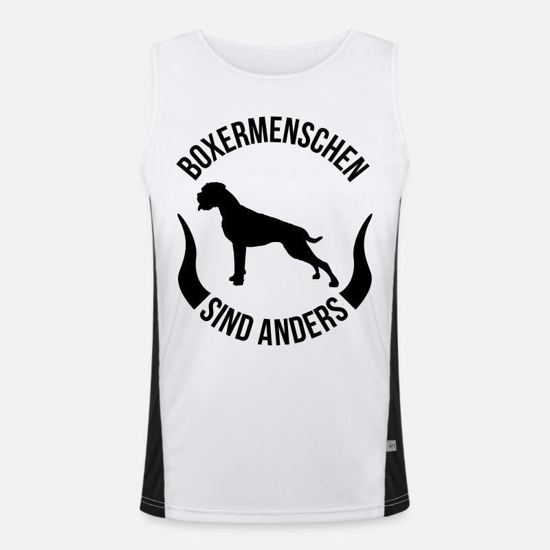 Boxermenschen sind anders Funktionelles Kontrast-Tank Top für Männer 